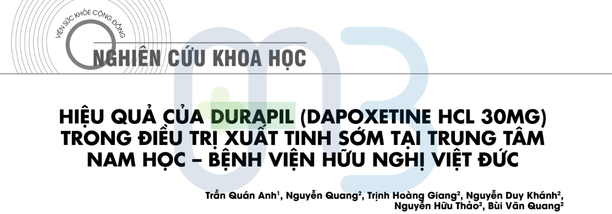 <em>Nghiên cứu khoa học về hiệu quả sử dụng durpail 30</em>